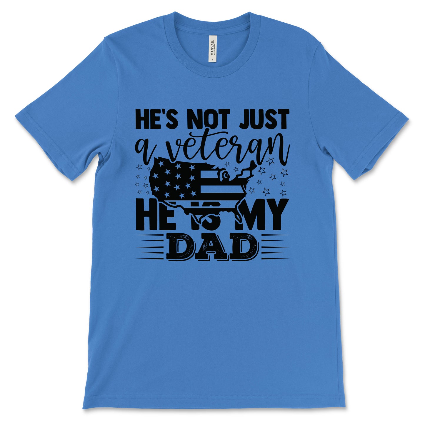 My Veteran Dad Adult T-Shirt - Columbia Blue