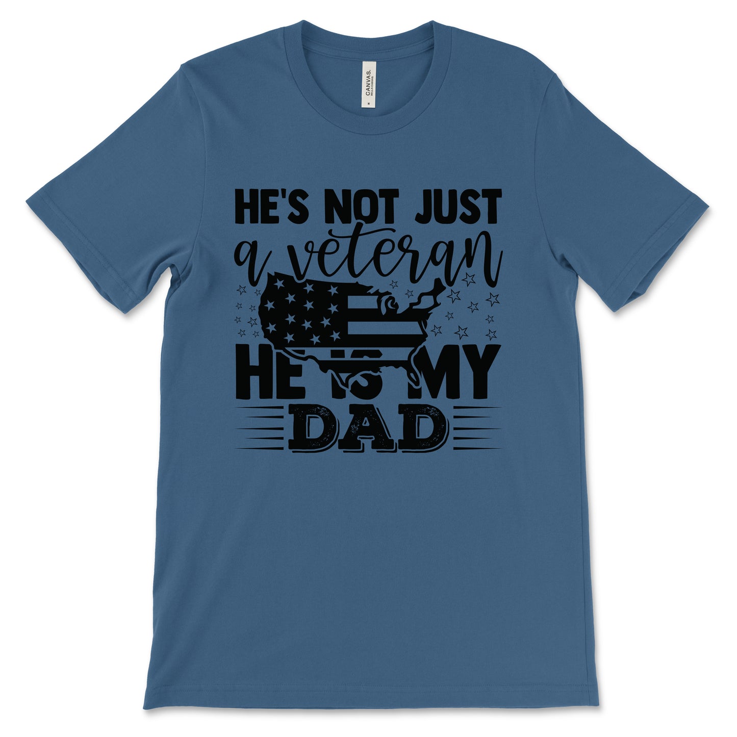 My Veteran Dad Adult T-Shirt - Cool Blue