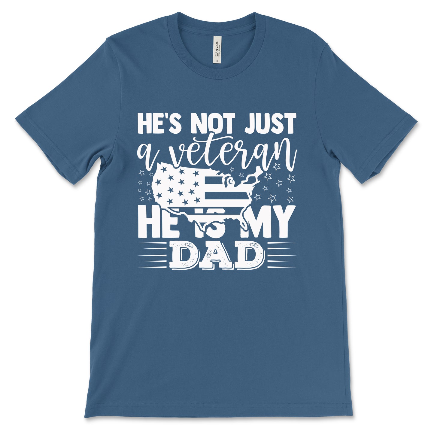 My Veteran Dad Adult T-Shirt - Cool Blue