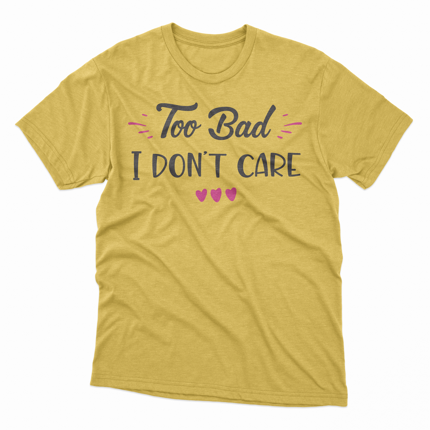 I Don't Care Adult T-Shirt - Daisy