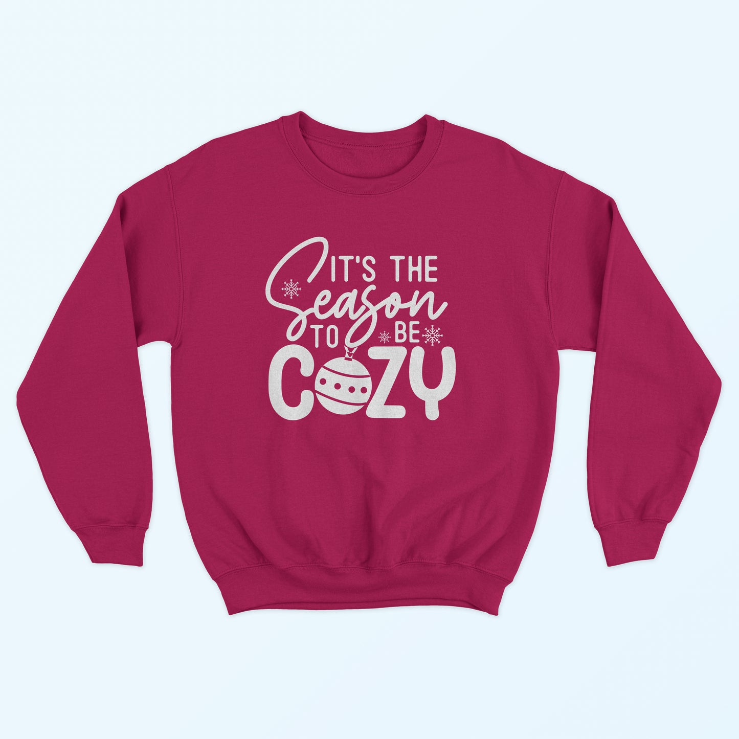 Cozy Season Christmas Sweatshirt - Deep Red