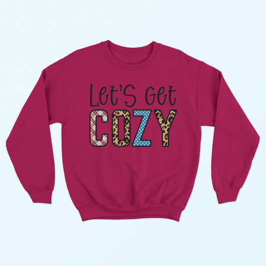 Let's Get Cozy Sweatshirt - Deep Red