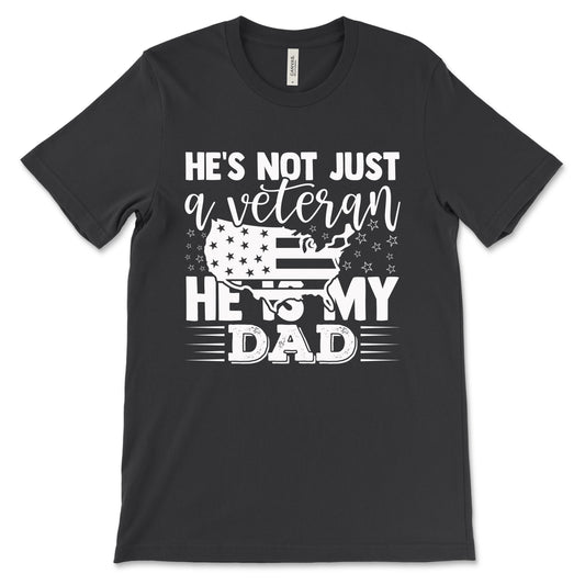 My Veteran Dad Adult T-Shirt - Dark Grey