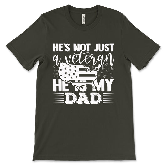 My Veteran Dad Adult T-Shirt - Dark Olive