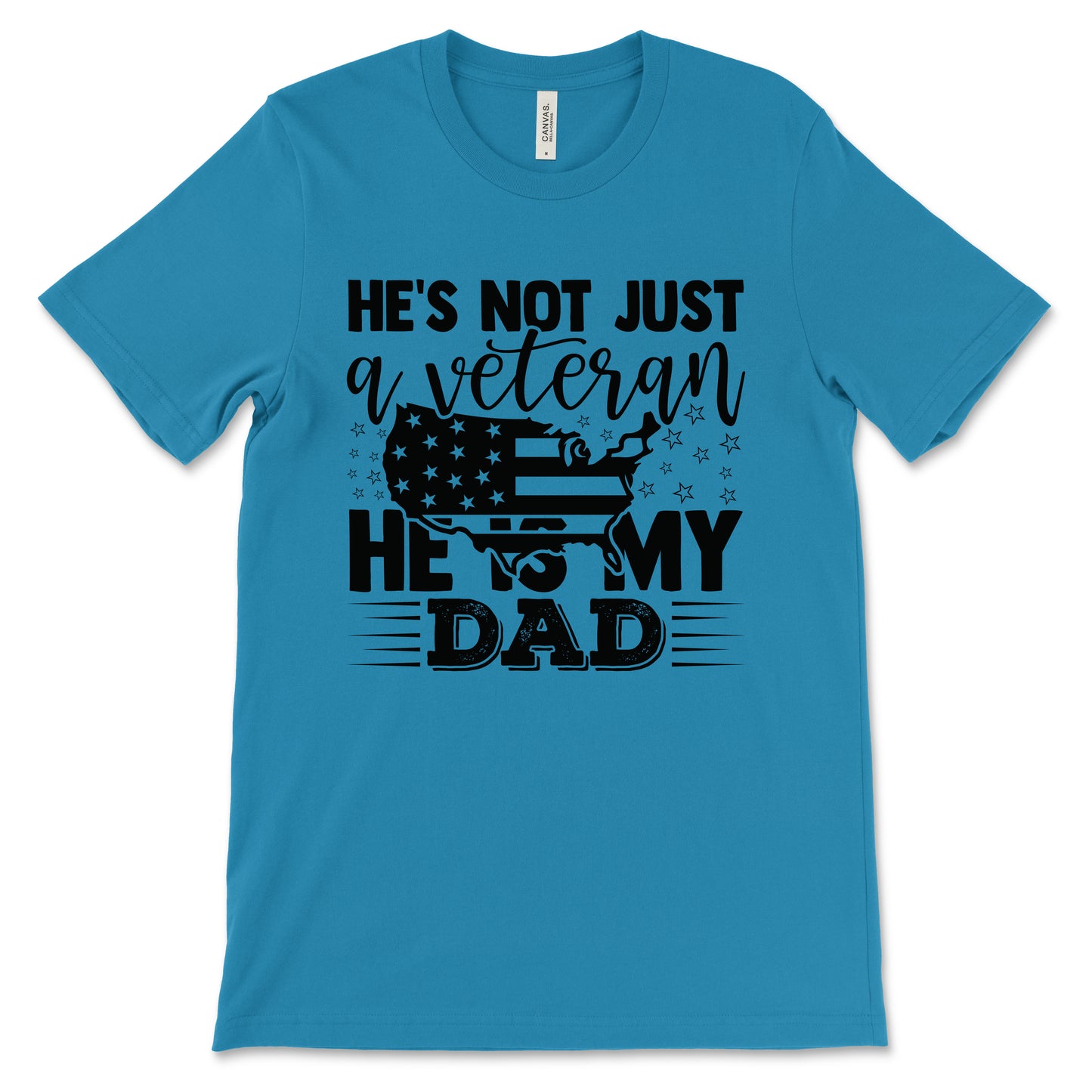 My Veteran Dad Adult T-Shirt - Electric Blue