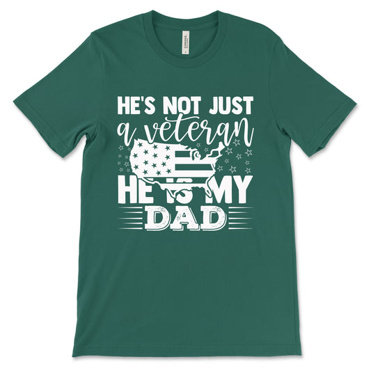 My Veteran Dad Adult T-Shirt - Evergreen