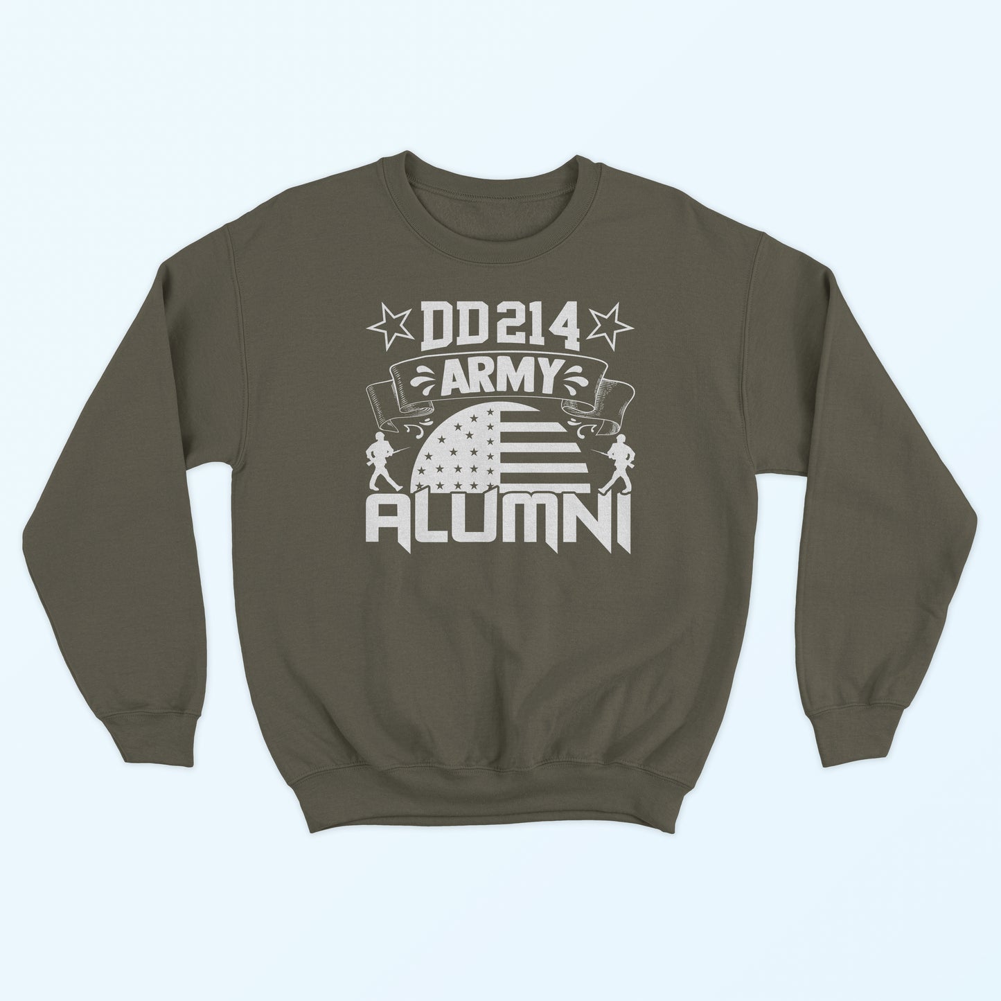 DD214 Army Alumni Sweatshirt - Fatigue Green