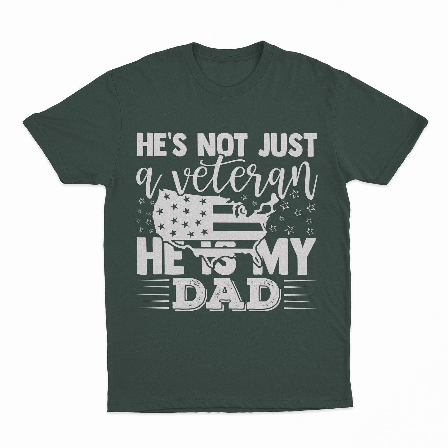 My Veteran Dad Youth T-Shirt - Forest Green