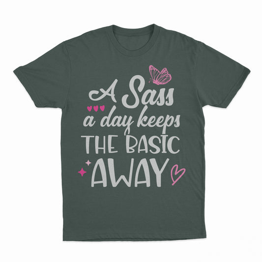 Sass A Day Youth T-Shirt - Forest Green