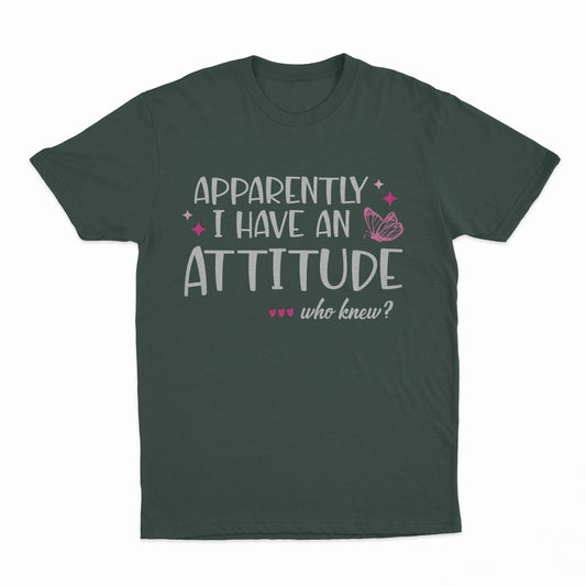 I Have An Attitude Youth T-Shirt - Forest Green