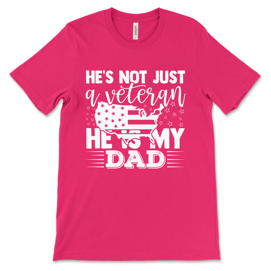 My Veteran Dad Adult T-Shirt - Fuchsia