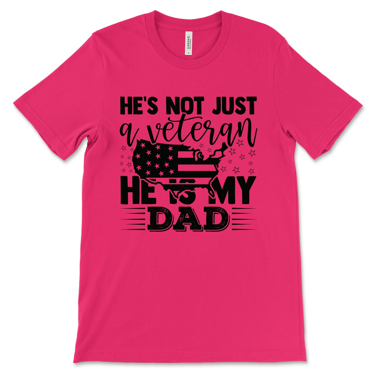 My Veteran Dad Adult T-Shirt - Fuchsia