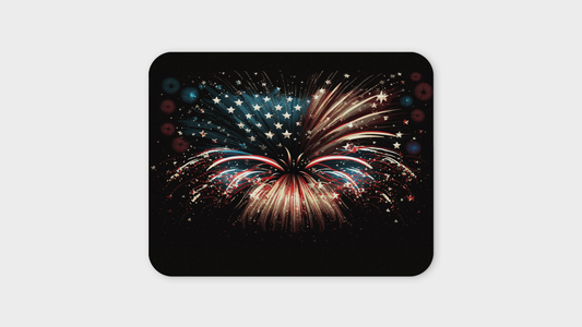 Patriotic Fireworks Mouse Pad