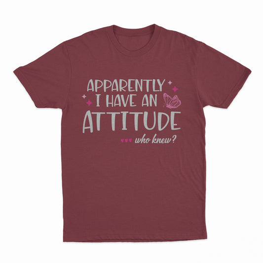 I Have An Attitude Youth T-Shirt - Garnet