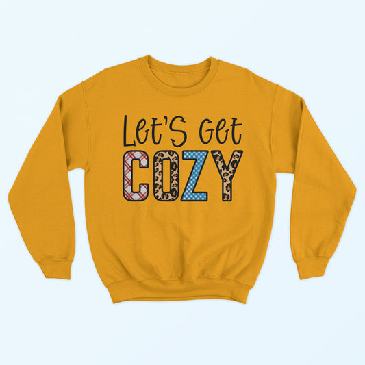 Let's Get Cozy Sweatshirt - Gold