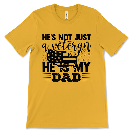 My Veteran Dad Adult T-Shirt - Gold