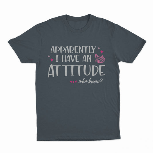 I Have An Attitude Youth T-Shirt - Heather Navy