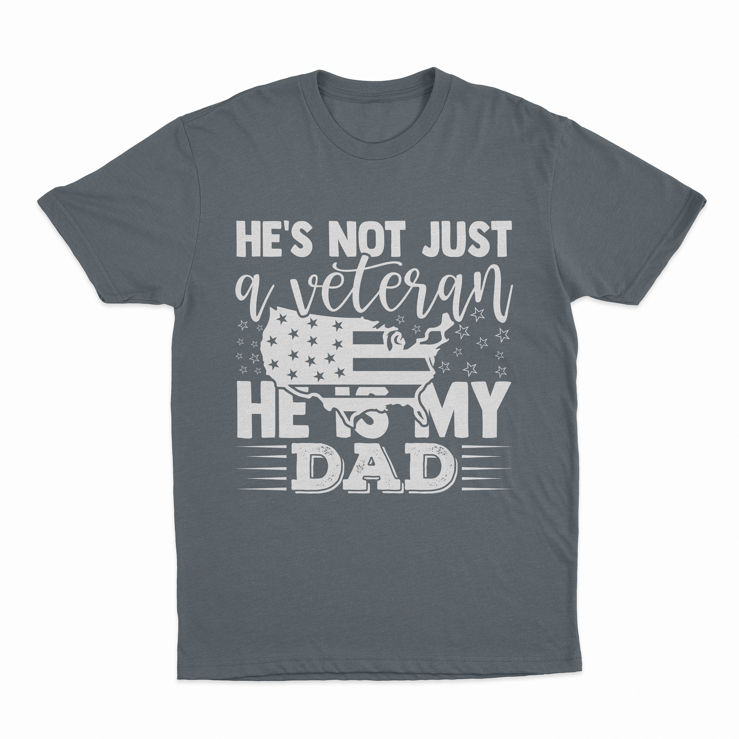 My Veteran Dad Youth T-Shirt - Heather Navy