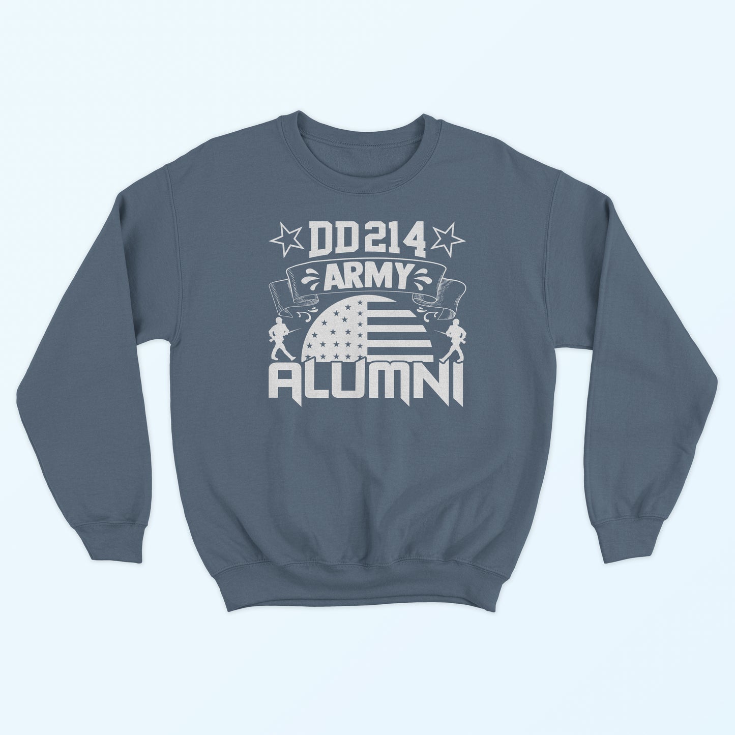 DD214 Army Alumni Sweatshirt - Heather Navy