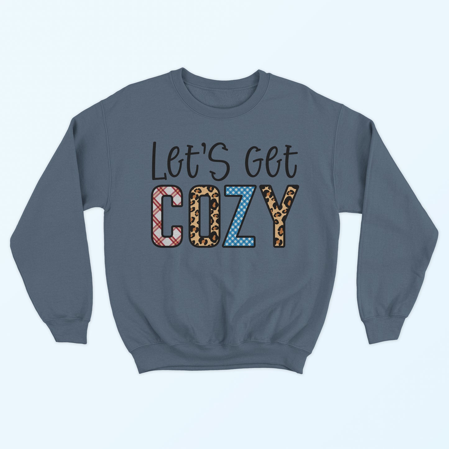 Let's Get Cozy Sweatshirt - Heather Navy