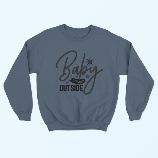 Baby It's Cold Outside Sweatshirt - Heather Navy