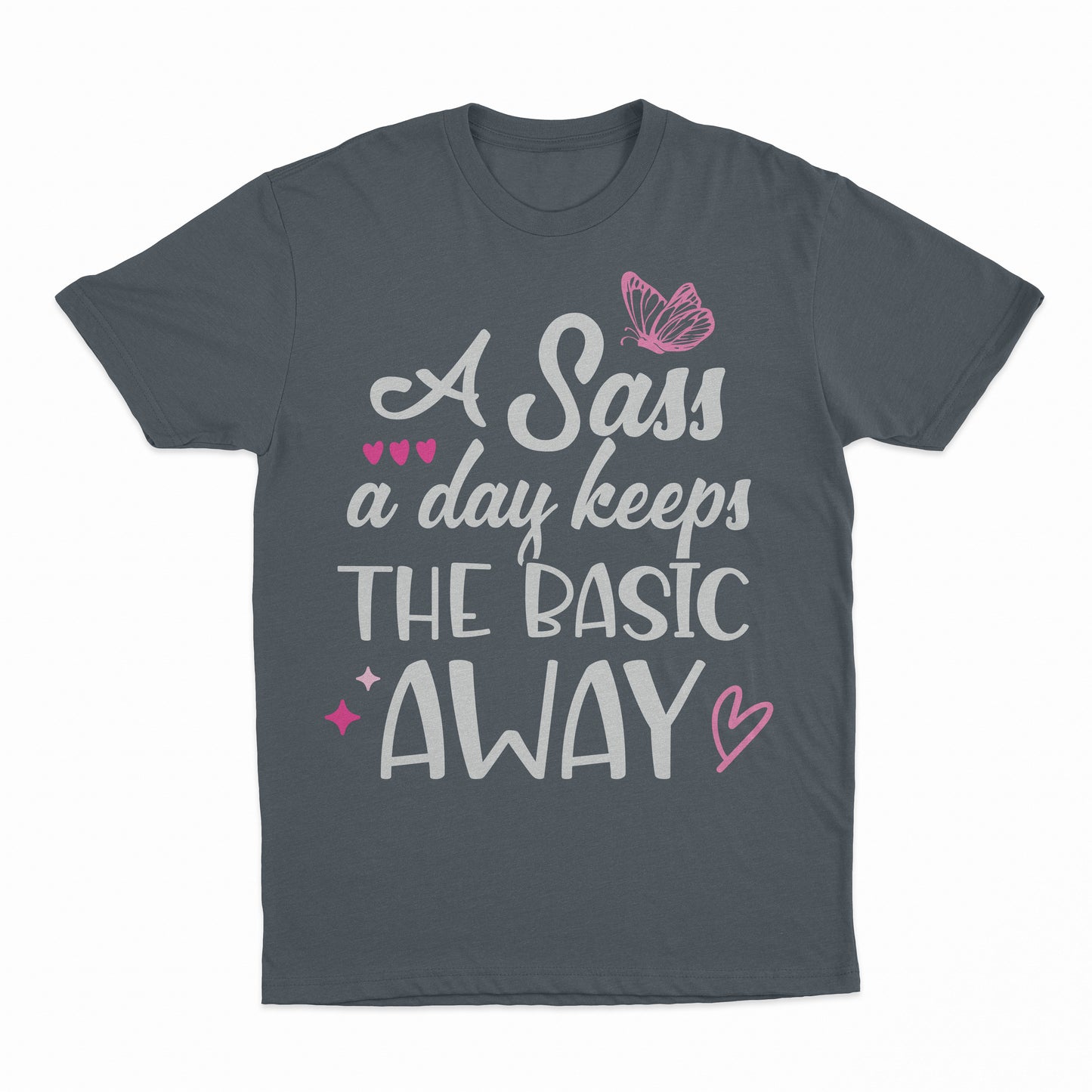 Sass A Day Youth T-Shirt - Heather Navy