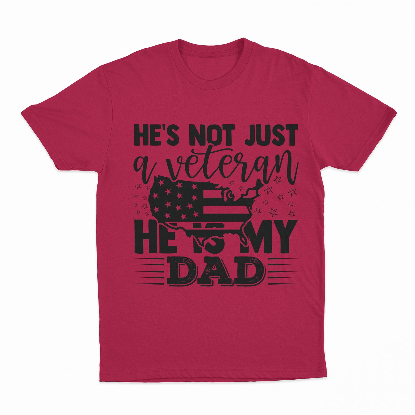 My Veteran Dad Youth T-Shirt - Heather Red