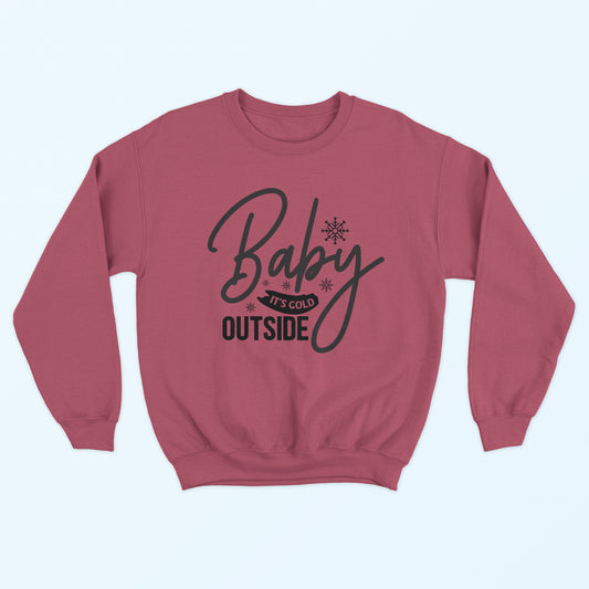 Baby It's Cold Outside Sweatshirt - Heather Red