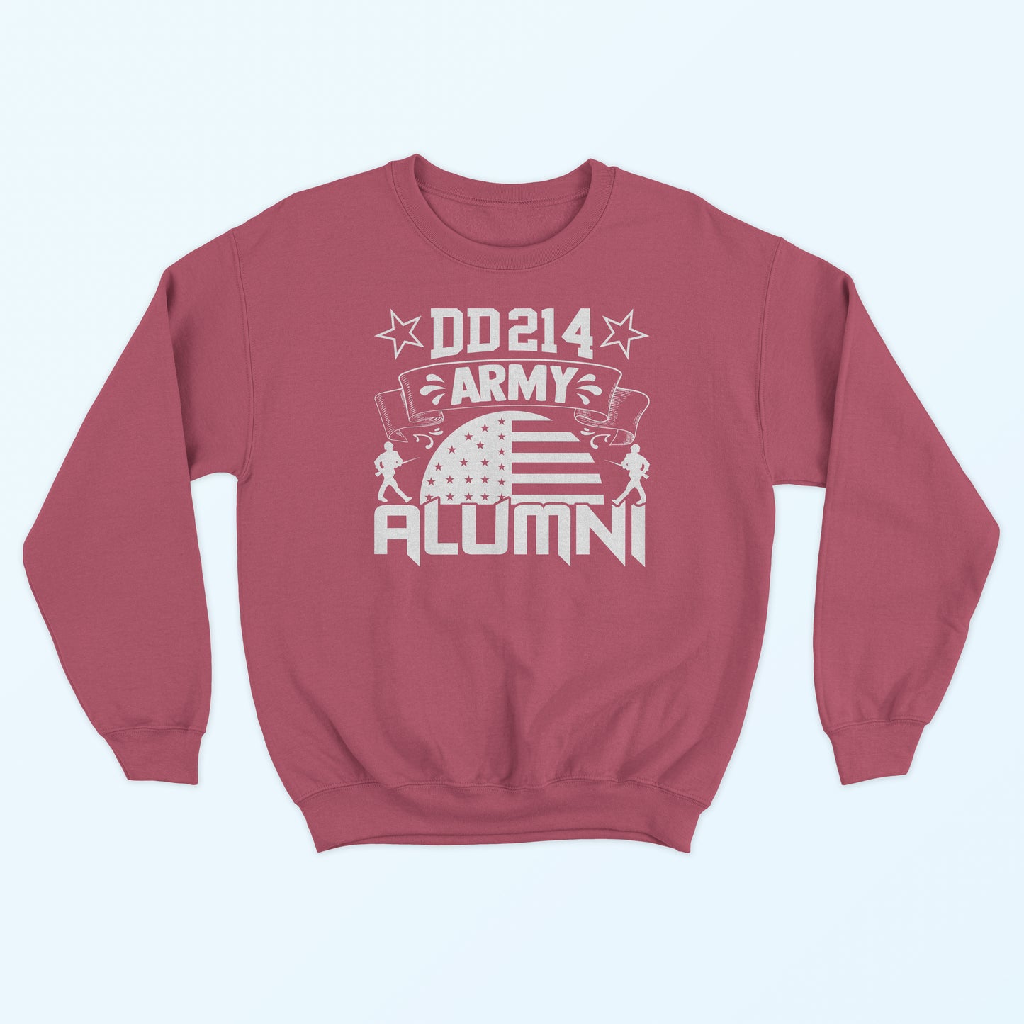 DD214 Army Alumni Sweatshirt - Heather Red