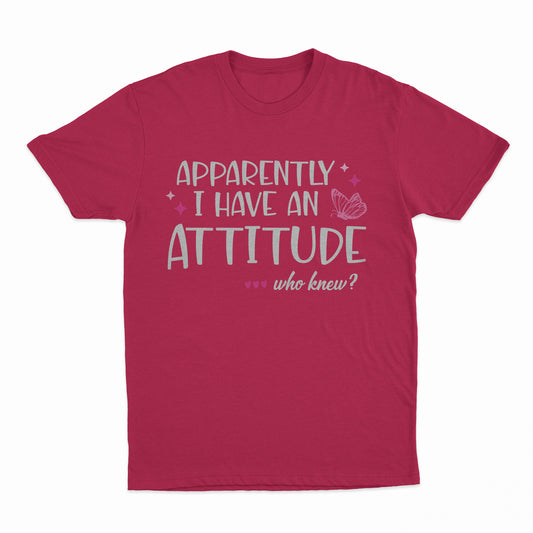 I Have An Attitude Youth T-Shirt - Heather Red