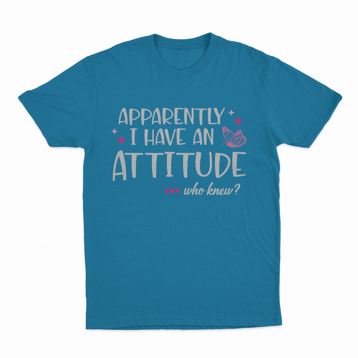 I Have An Attitude Youth T-Shirt - Heather Sapphire