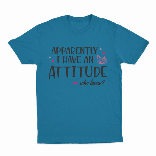 I Have An Attitude Youth T-Shirt - Heather Sapphire