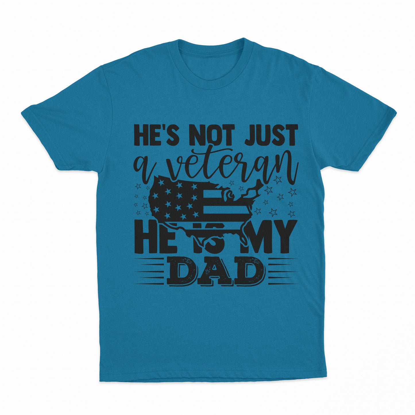 My Veteran Dad Youth T-Shirt - Heather Sapphire