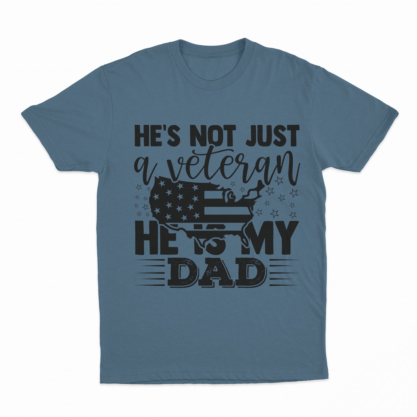 My Veteran Dad Youth T-Shirt - Indigo Blue