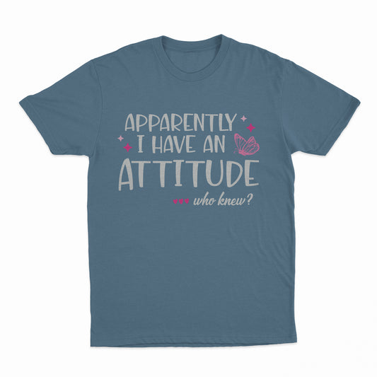 I Have An Attitude Youth T-Shirt - Indigo Blue