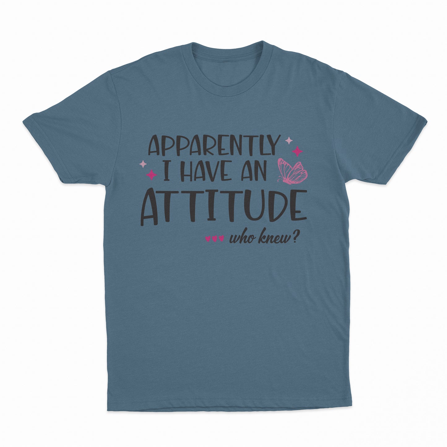 I Have An Attitude Youth T-Shirt - Indigo Blue