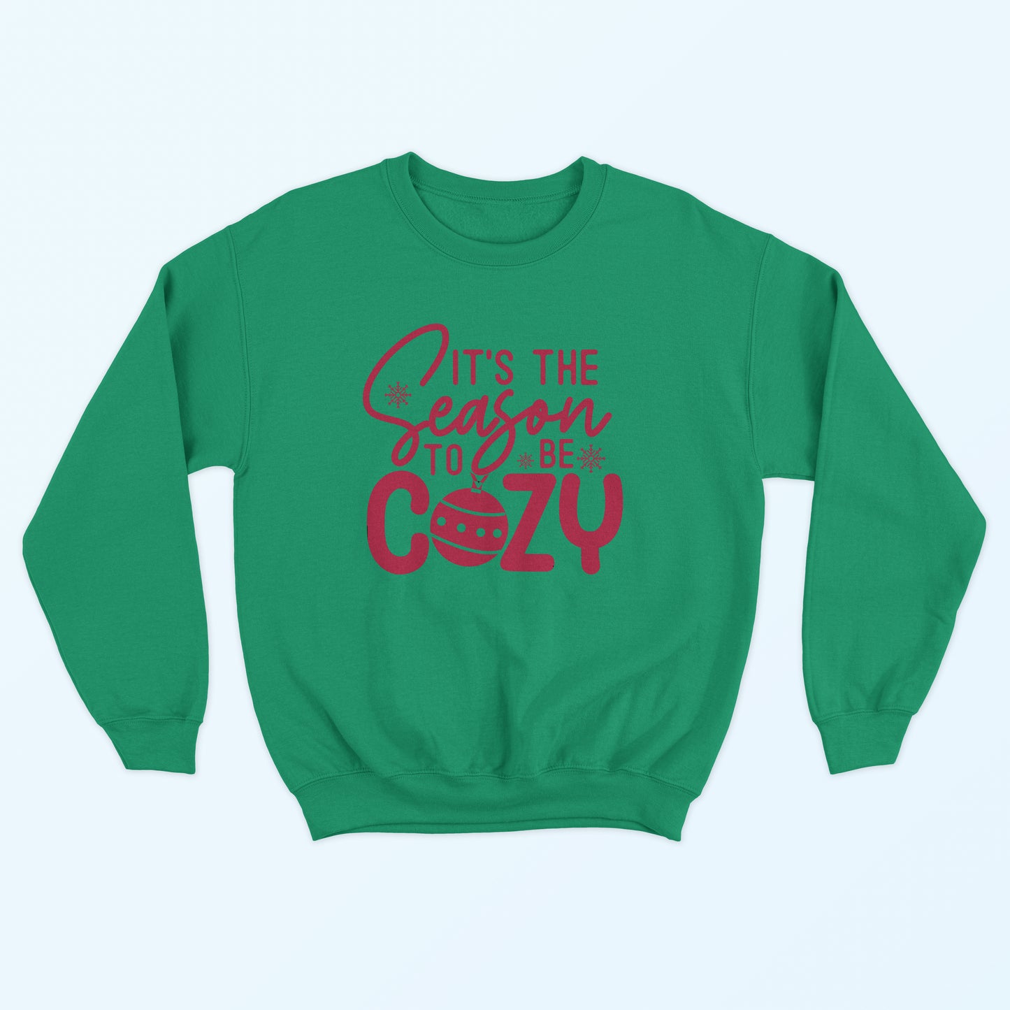 Cozy Season Christmas Sweatshirt - Kelly Green