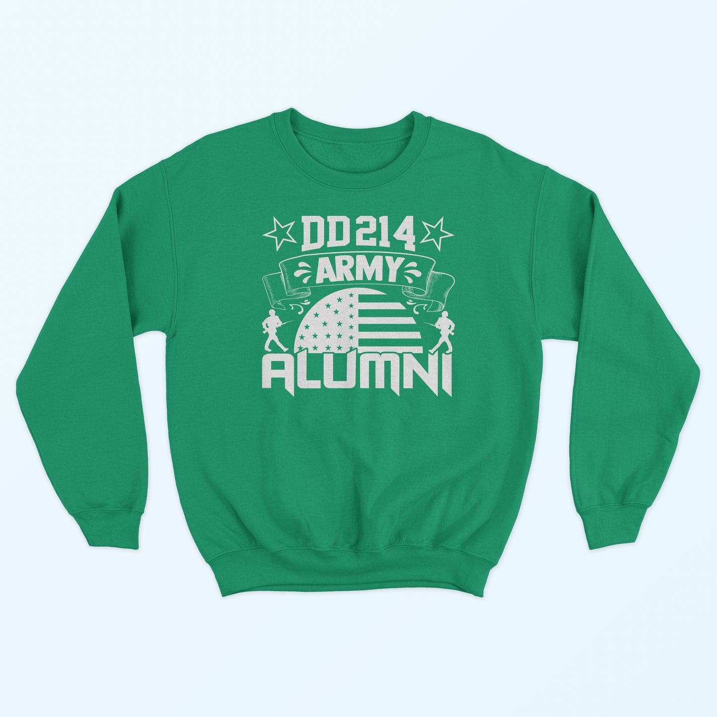 DD214 Army Alumni Sweatshirt - Kelly Green