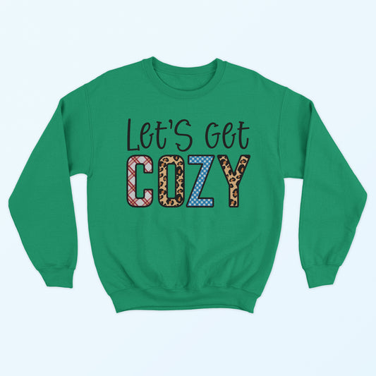 Let's Get Cozy Sweatshirt - Kelly Green