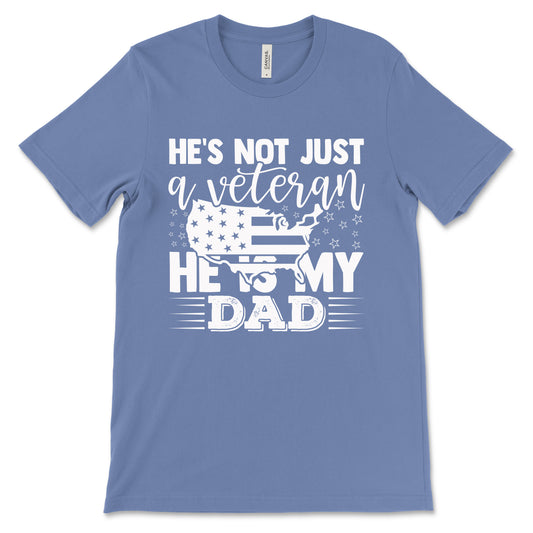 My Veteran Dad Adult T-Shirt - Lavendar Blue