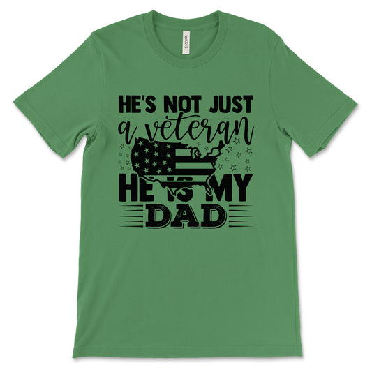 My Veteran Dad Adult T-Shirt - Leaf