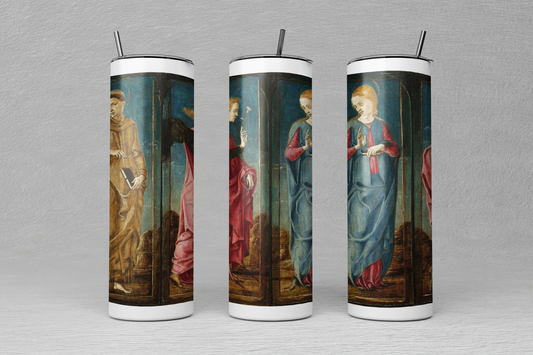 The Annunciation w/ St Francis & St Louis of Toulouse 20oz Stainless Steel Tumbler