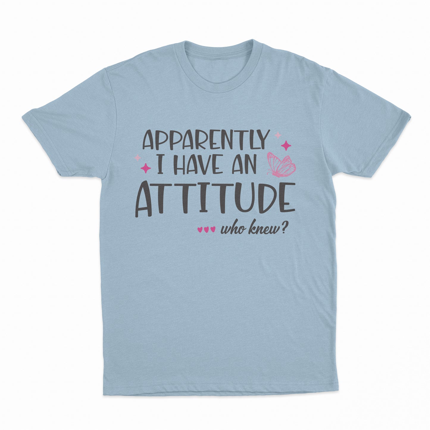 I Have An Attitude Youth T-Shirt - Light Blue