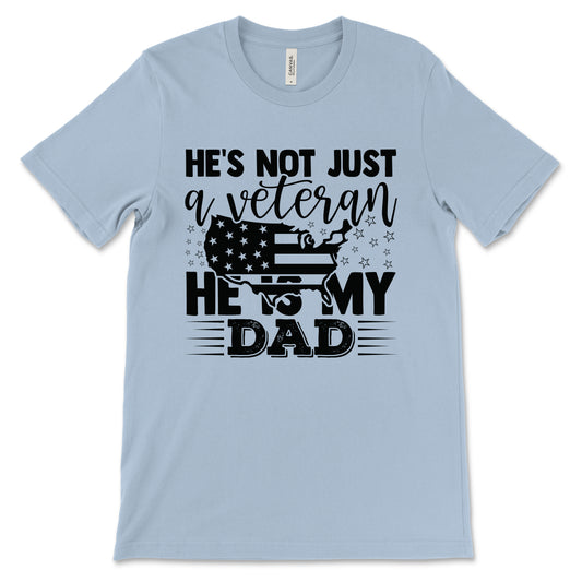 My Veteran Dad Adult T-Shirt - Light Blue