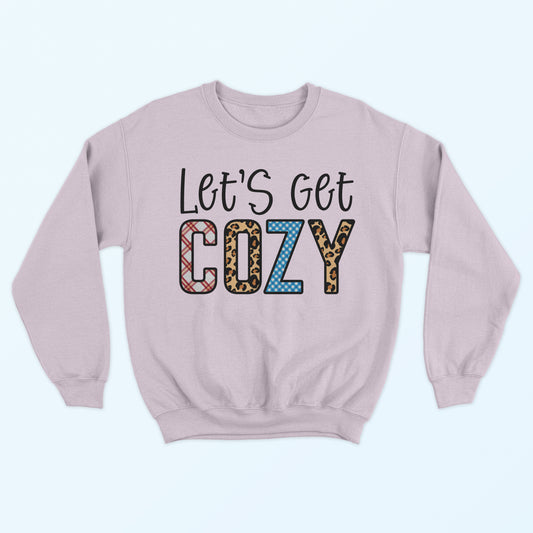 Let's Get Cozy Sweatshirt - Light Pink