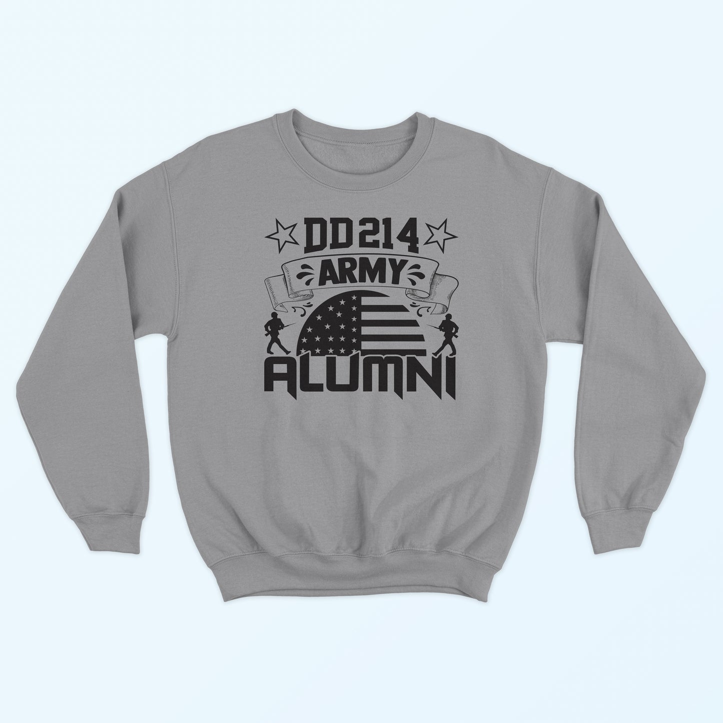 DD214 Army Alumni Sweatshirt - Light Steel