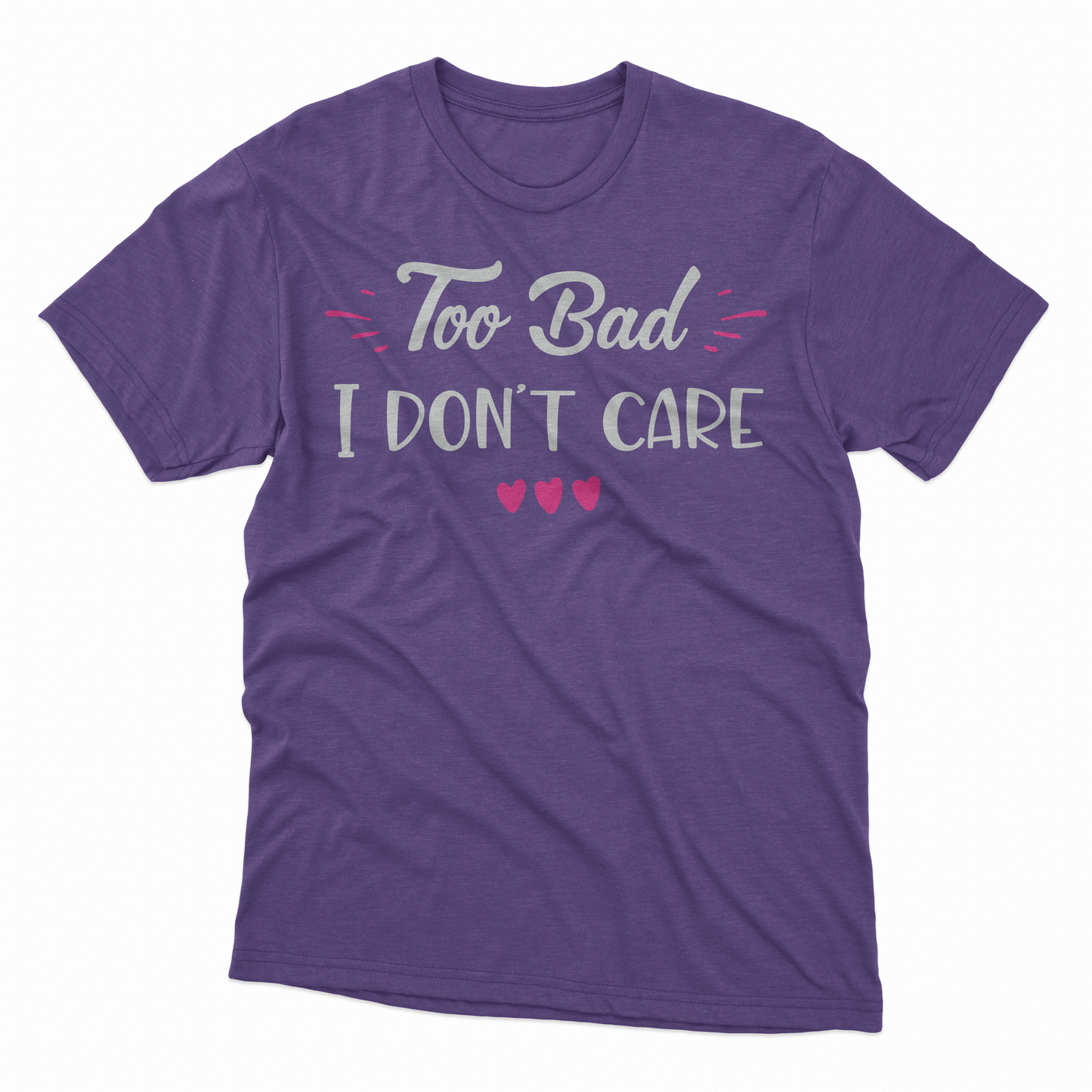 I Don't Care Adult T-Shirt - Lilac