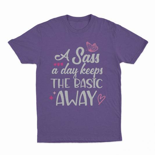Sass A Day Adult T-Shirt - Lilac