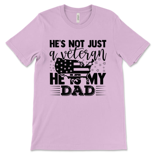 My Veteran Dad Adult T-Shirt - Lilac