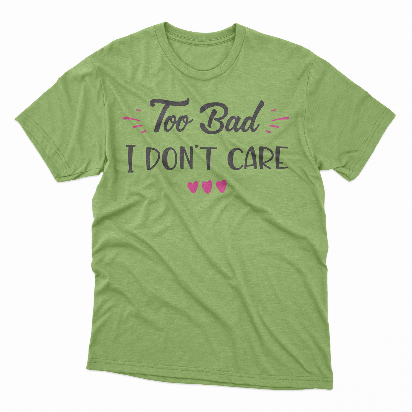 I Don't Care Adult T-Shirt - Lime